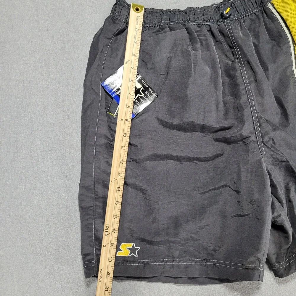 Vintage Starter Swim Shorts Mens L Large Nylon Brief Lined Elastic Waist New